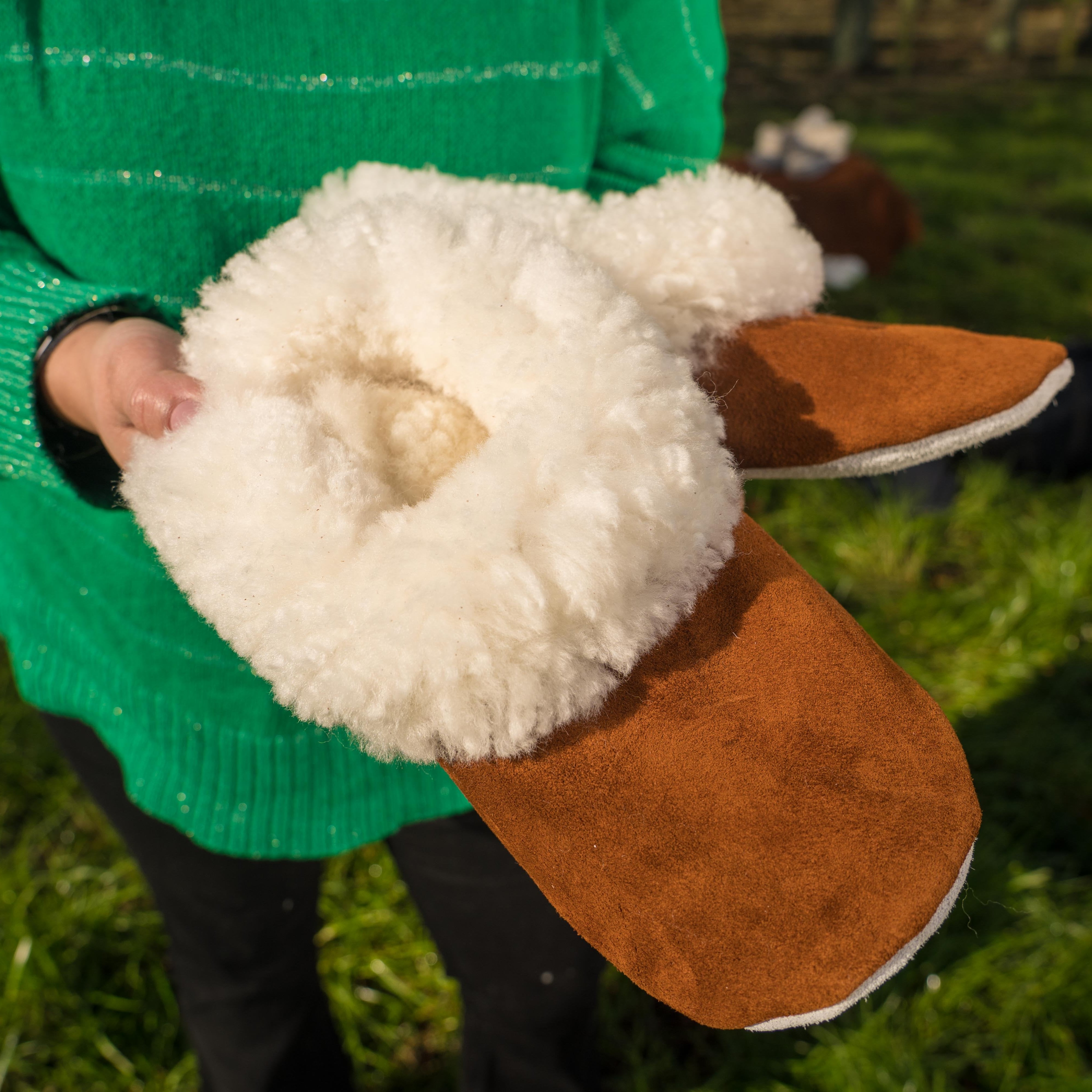 Woman Brown Leather Slippers