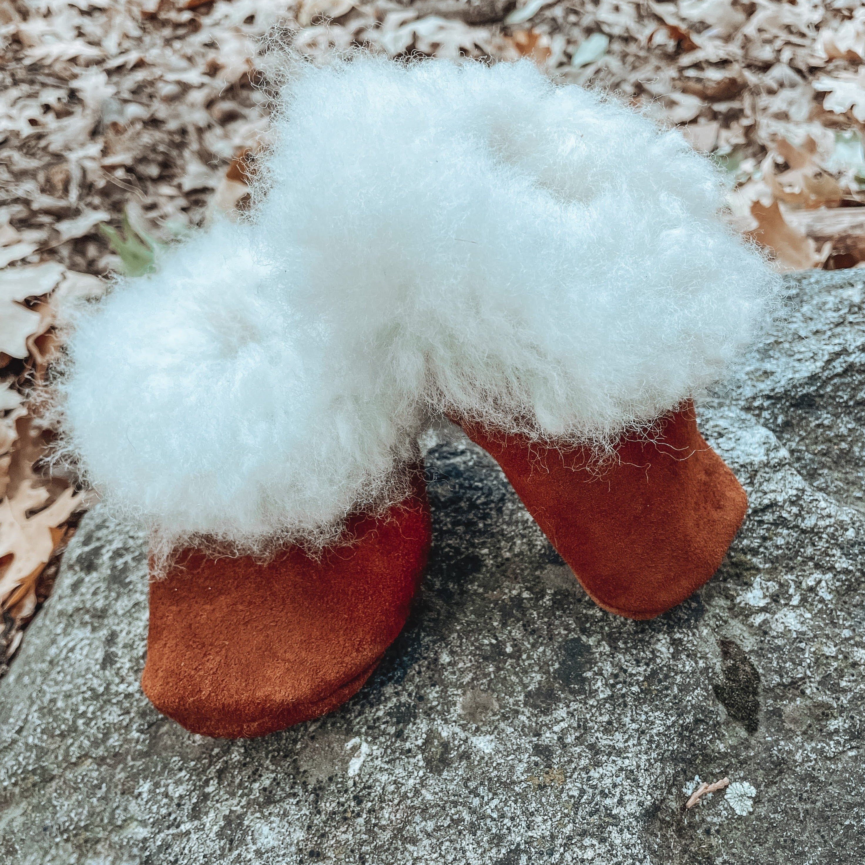 Baby Brown Leather Slippers