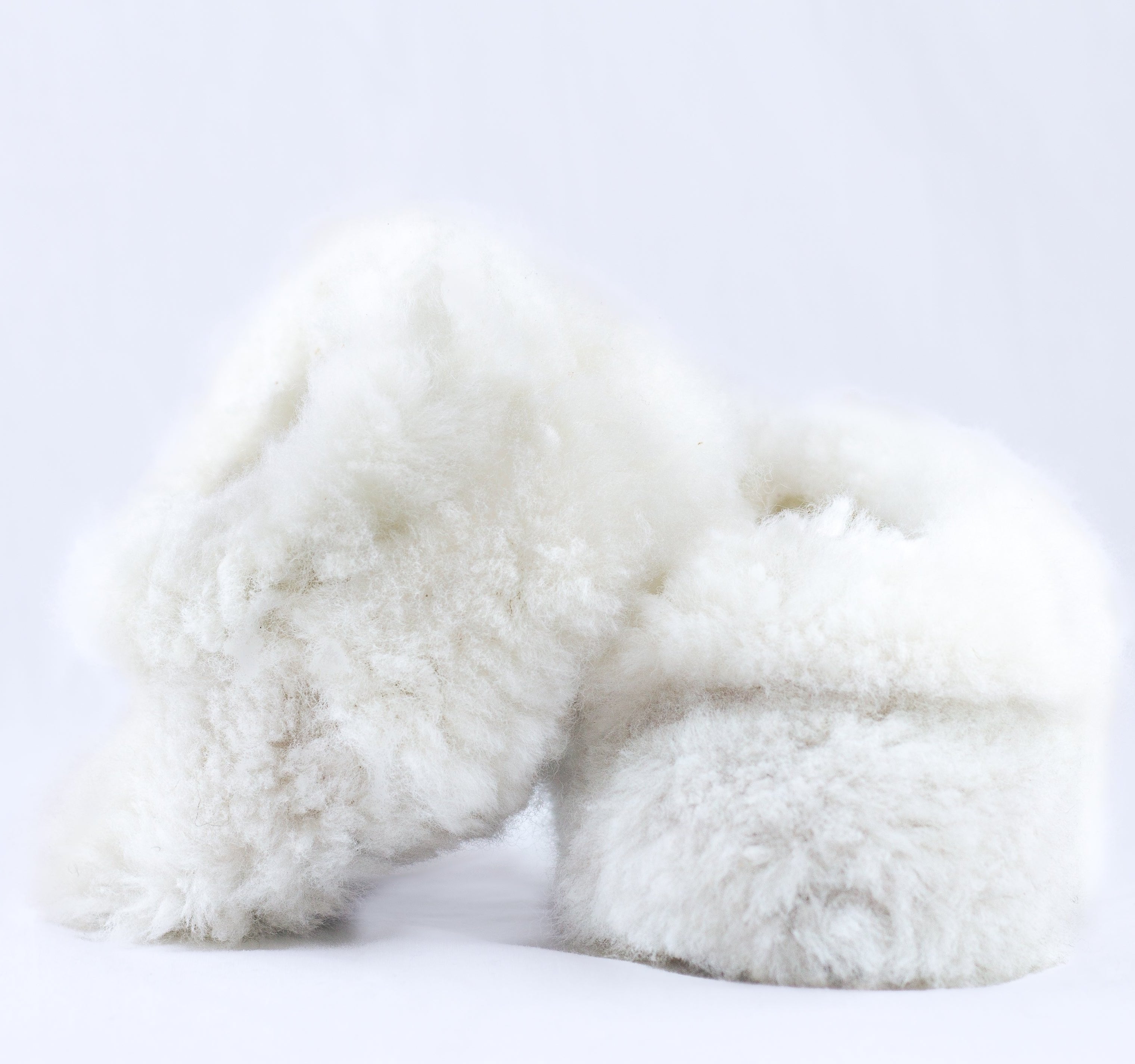 White Wool Slippers - Baby