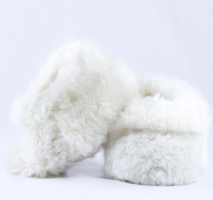 Pantuflas de Lana Blanca - Bebé