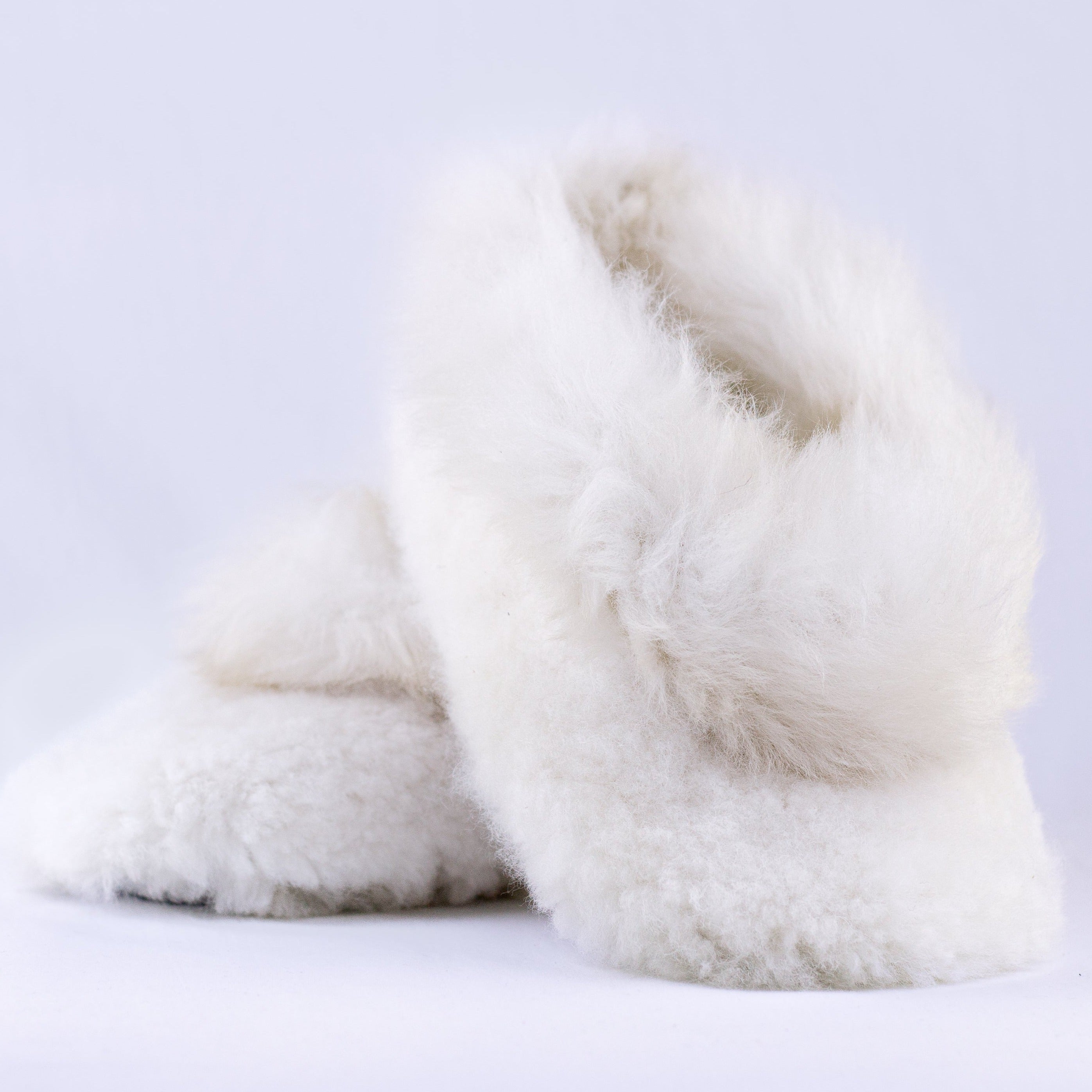 Woman White Sheepskin Slippers